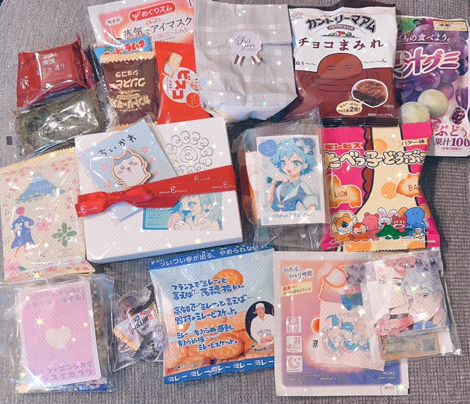 先日のプリジャン差し入れたくさんありがとうございました～✧*。そして御門さんからハチャメチャ可愛いドロシー頂いてしまったまゆさんとレオナとまつりさんのシオンと並べた可愛すぎ 