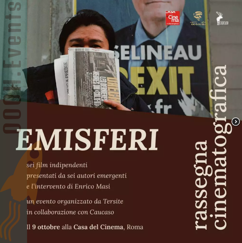 OOOH_Events's tweet photo. Emisferi - Rassegna Cinematografica alla Casa del Cinema di Roma il 9 ottobre!
Posti limitati, acquista il biglietto in PROMO ONLINE
https://t.co/EBLlopSVKb
#OOOHEvents #Emisferi #CasaDelCinema #Roma #cinema #rassegna #promoonlline #Tersite #indiemovie #biglietti https://t.co/ANKRqUOWRQ