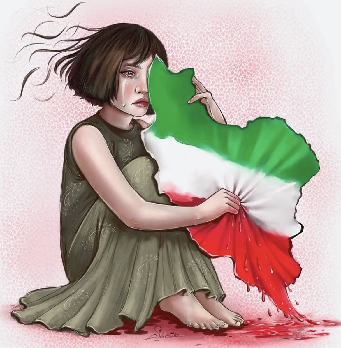 memetkh's tweet photo. #Iran, my home, my country, my native land. I want you to be all green again, all happy and be heard. 
#MahsaAmini #مهسا_امینی #اعتصابات_سراسری https://t.co/8hfzRTLnRz