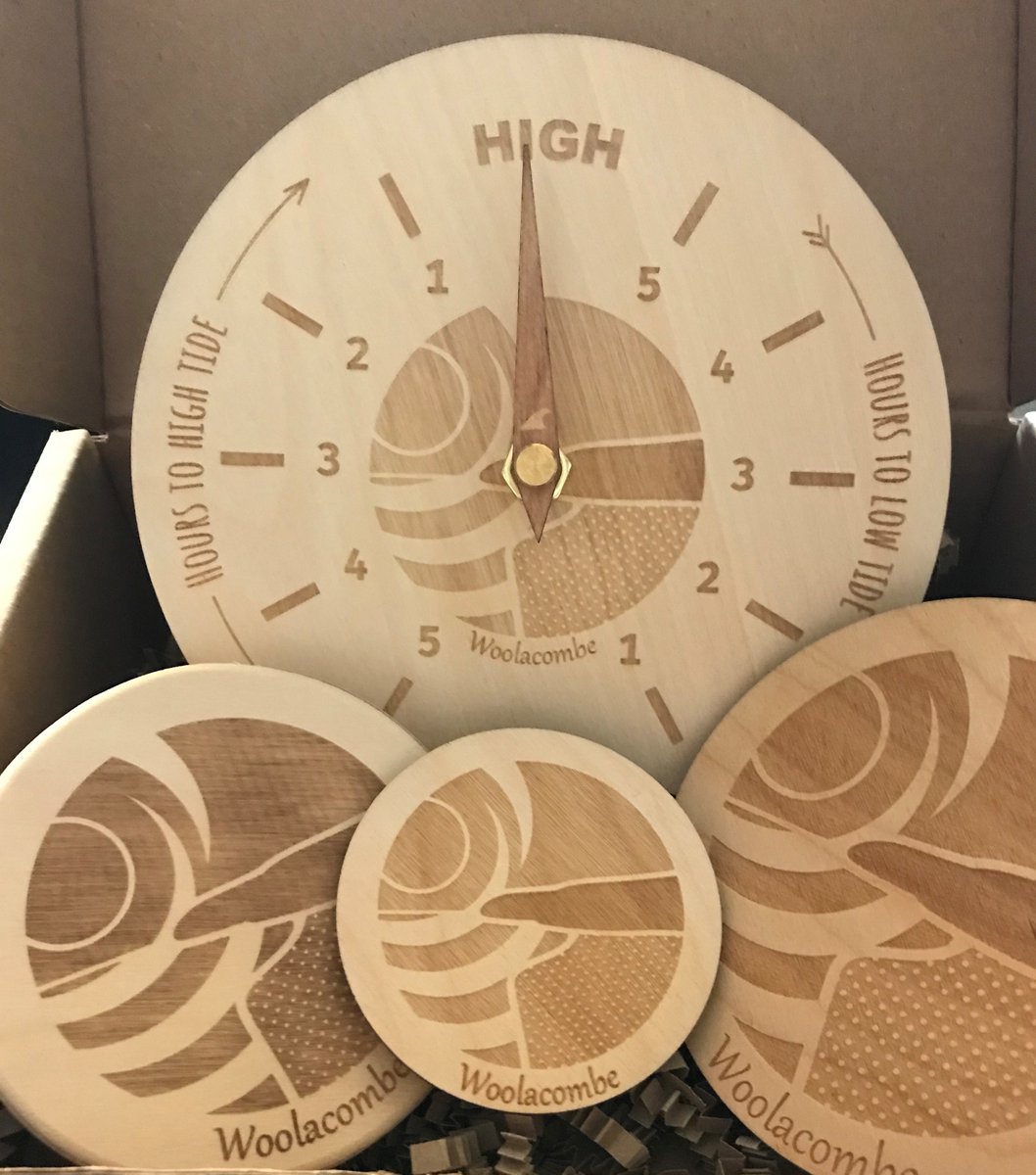 WoolacombeTIC's tweet photo. Lovely new wooden range in stock at Woolacombe TIC, and on our online shop #fridgemagnets #coasters #tideclocks #magneticbottleopener #shoplocal #christmasgifts #woolacombe #madeindevon https://t.co/24PmlNwa48 https://t.co/Be0HWkyX5r