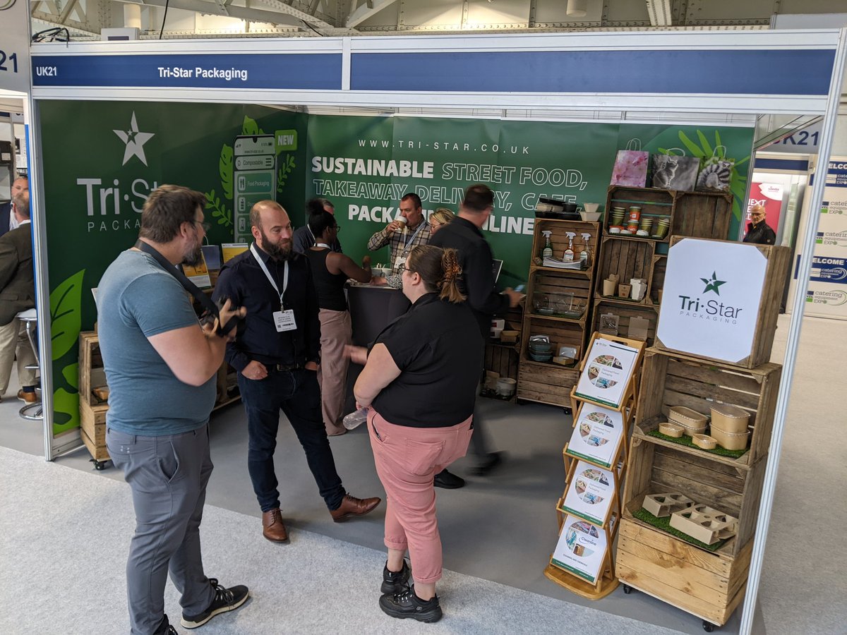 TriStar_Pkg's tweet photo. We're on stand UK21 for the next 3 days at the @BunzlLockhart Catering Equipment Expo, part of the @bighospitalityexpo at Olympia, London. Come and see the latest in sustainable food packaging innovation from ourselves and @LondonBio -  Register free: https://t.co/noVWDZnpsr https://t.co/G0t4SxbmPC