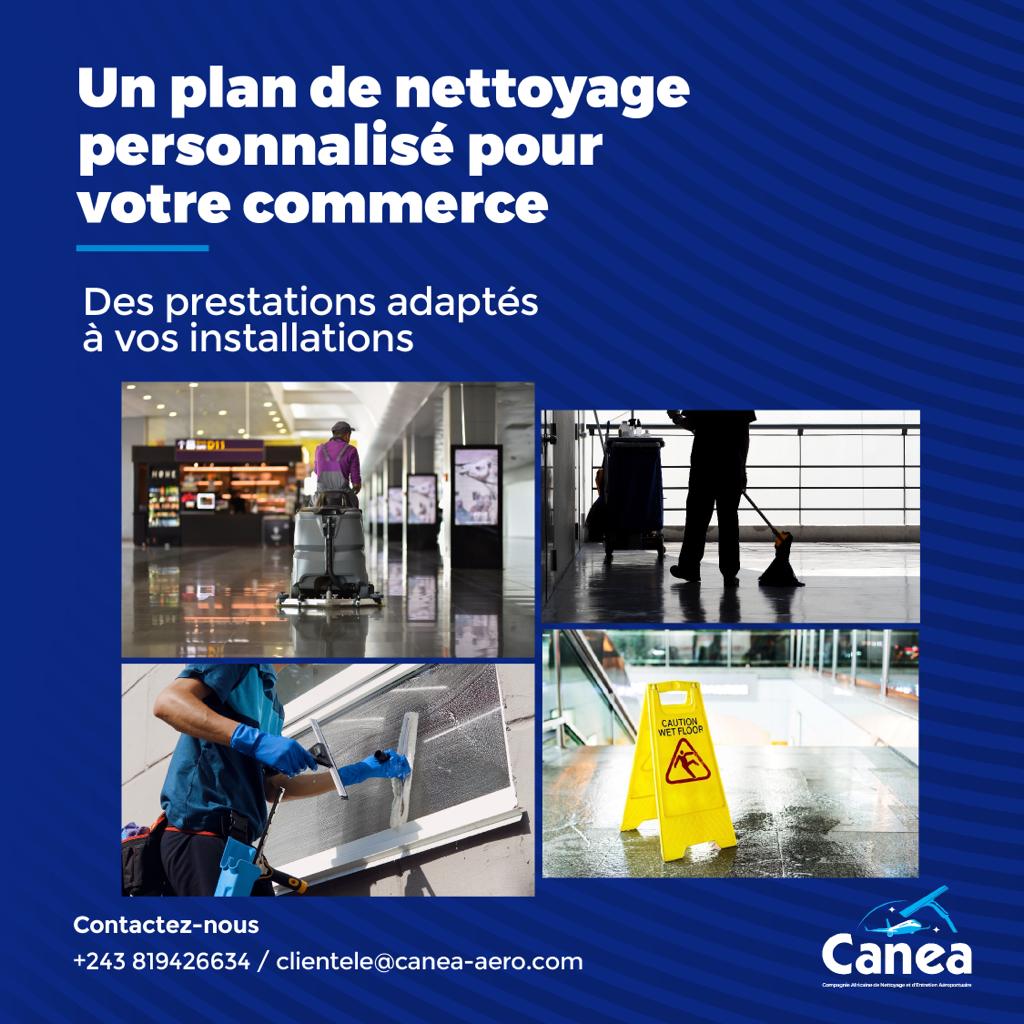 Dites non à l’insalubrité dans votre boutique ou établissement. Optez pour un espace commercial qui vous reflète. Laissez nous embellir votre restaurant, alimentation, supermarché… avec un service de nettoyage favorable au business. 
Contact : +243819644256. #CANEA #CANEARDC