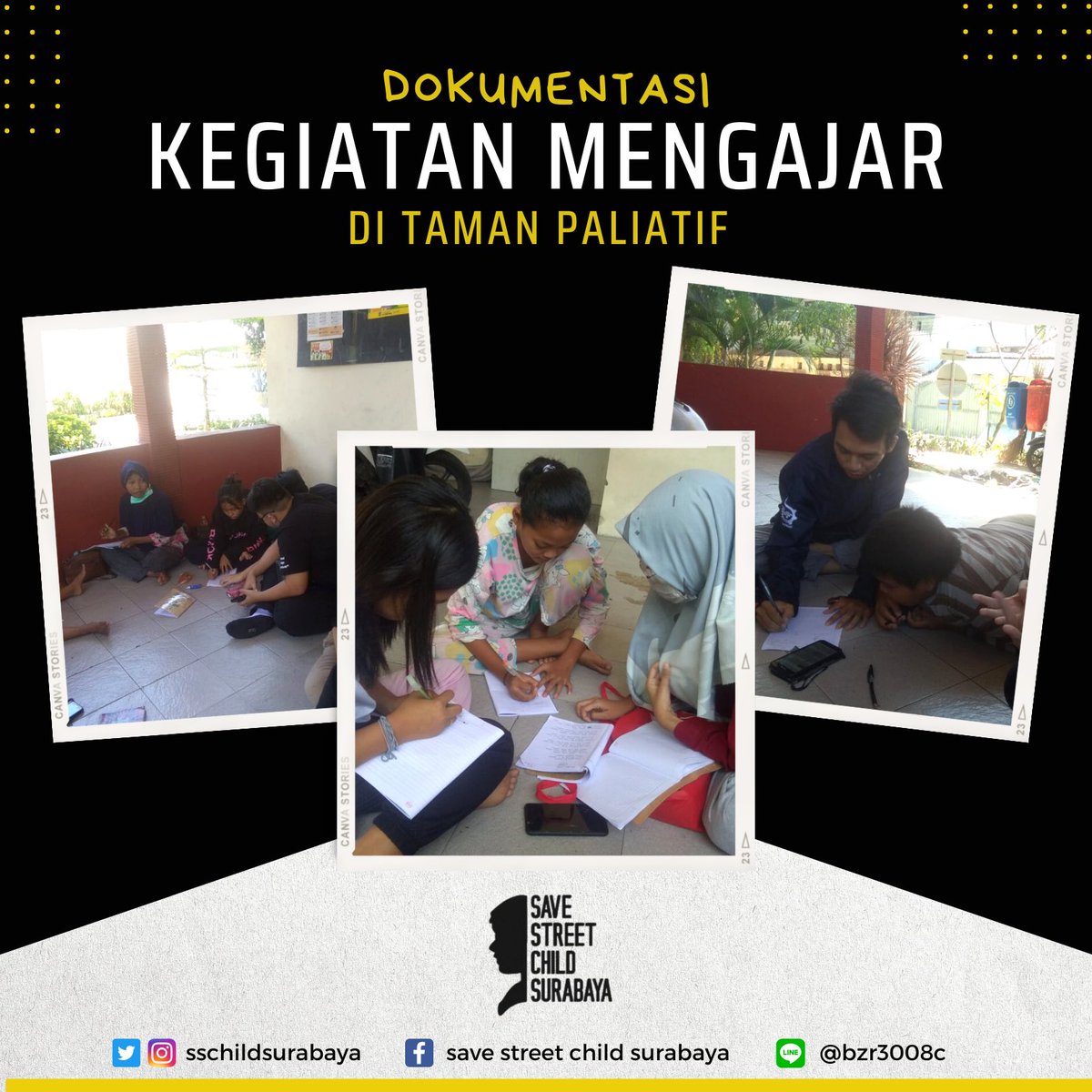 [ DOKUMENTASI KEGIATAN MENGAJAR 2022 ]

Halo Teman - Teman ! 🌞

Di tahun 2022 ini, #KegiatanMengajar kembali hadir untuk menjembatani edukasi anak merdeka🇮🇩.

Ini dia beberapa potret #KegiatanMengajar minggu ini Save Street Child Surabaya bersama anak- anak merdeka.