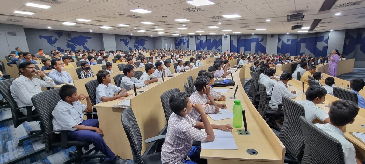 teamTGIC's tweet photo. TSIC organized 3rd Innovation Immersion program, where 200 govt. high schools students from Narayanpet visited the @Infosys Pocharam campus. 
The students witnessed various Sustainable &amp; Innovative practices being followed in the campus.

@KTRTRS @harichandanaias @DrShantaThoutam https://t.co/kKGhKQYMe1