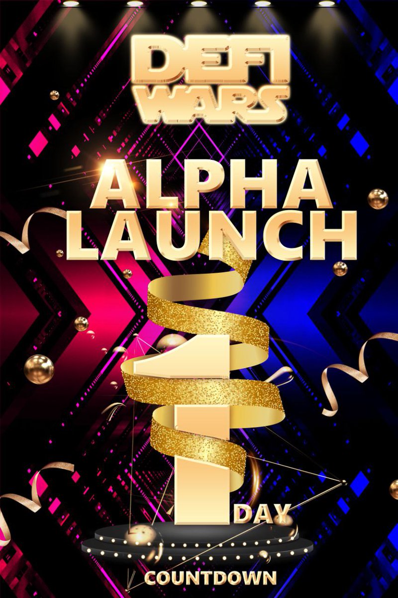1 day and some hours to Alpha launch. We will like to blow your mind. 
#DeFiWars #bnb #btc #avax #nft #DeFi #GameFi $DWARF