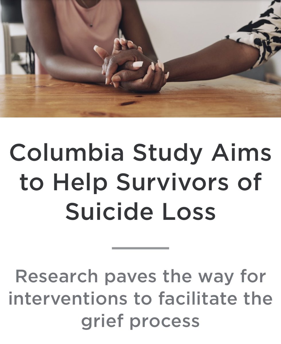 “I believe that if we can understand how some survivors are able to cope with devastating loss and even gain a level of acceptance, we could develop interventions that will help others and achieve long-term growth and wellness.” - Dr Noam Schneck

columbiapsychiatry.org/news/helping-s…