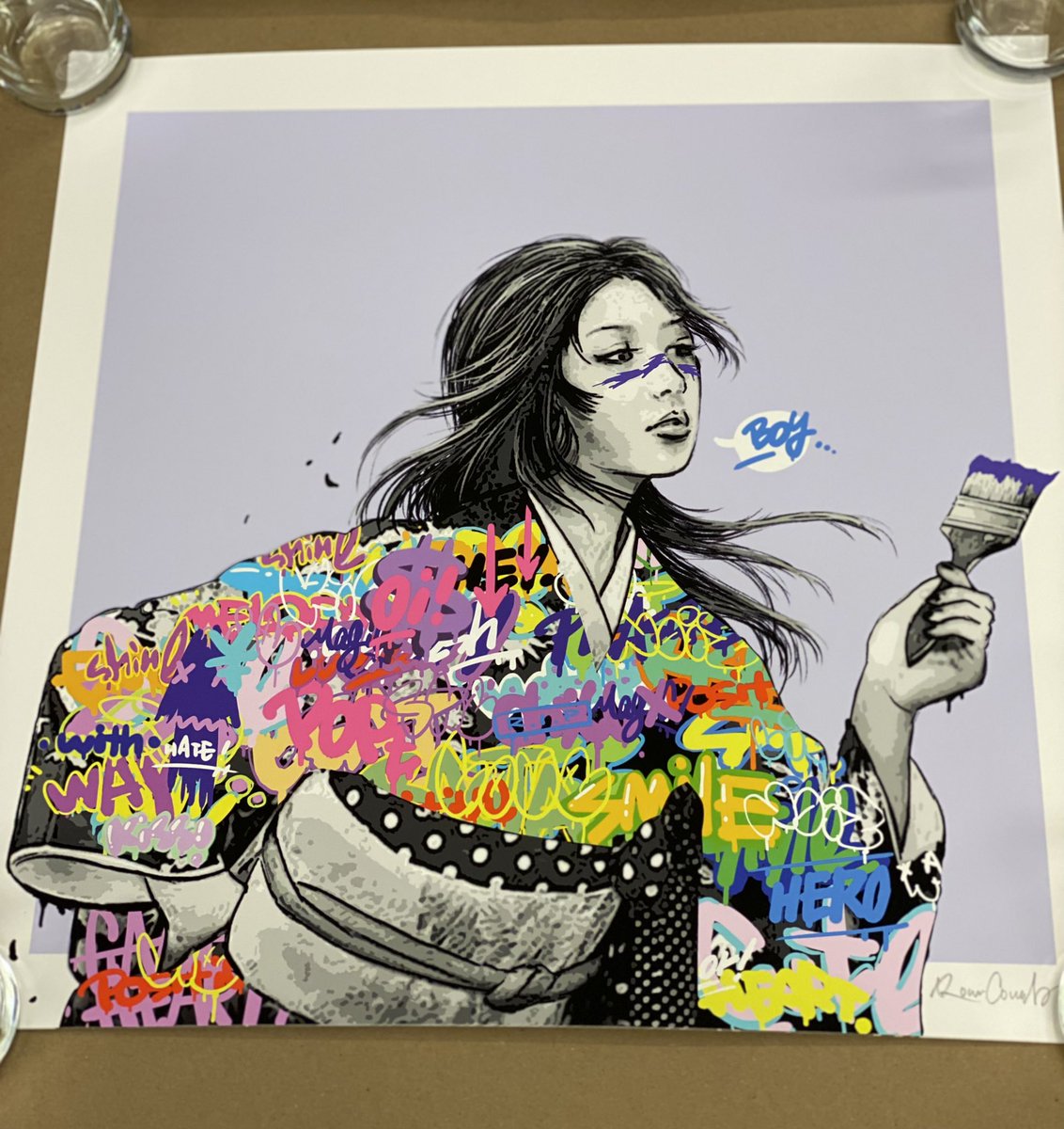 在庫一掃】 織田義郎、版画【ザ・メイフラワー】風景画 JeffGillette x