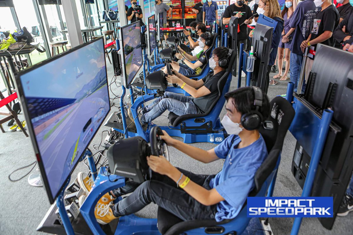 IMPACTSpeedPark's tweet photo. We loved this visual at the weekend! The lobby full of SIMs!
Thanks E-PROJECT for coming to visit us &amp; using our electric karts! https://t.co/ziWdtJPfK4