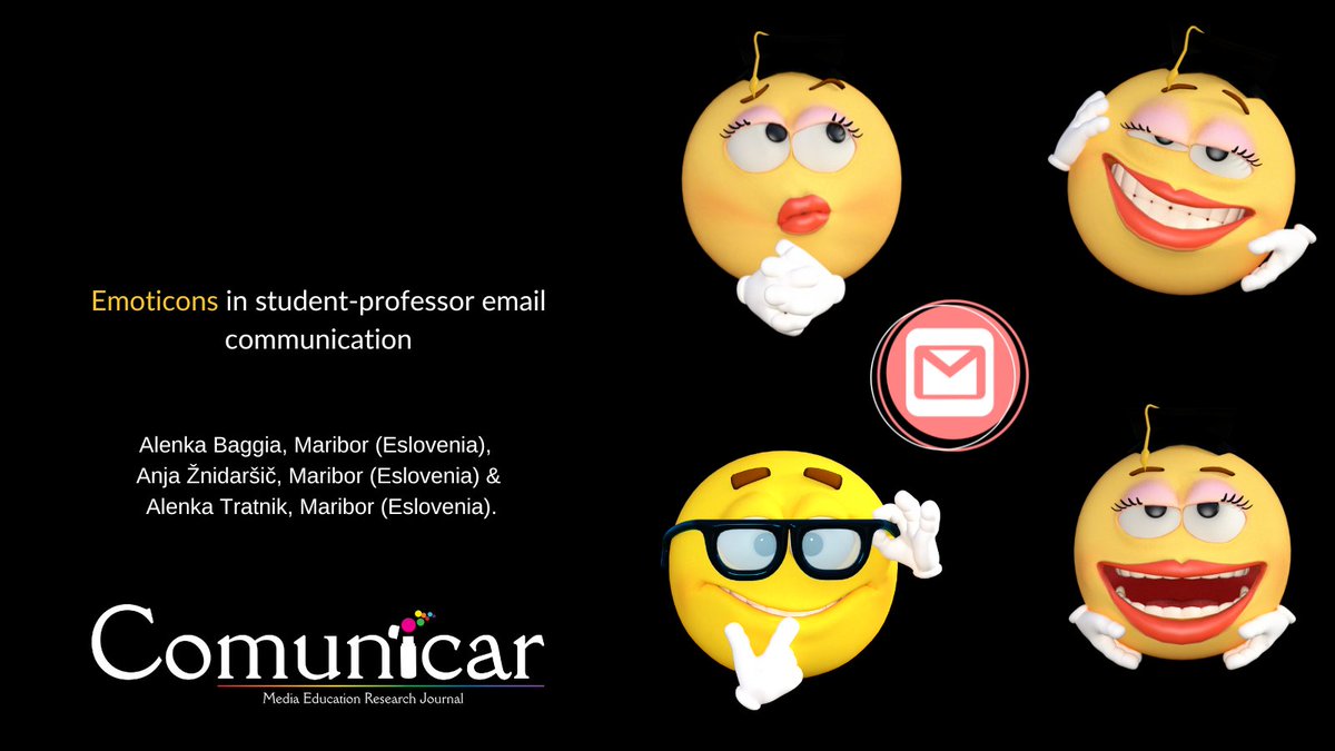 Emoticons to communicate with professors? 😃 This paper examines the association between the use of emoticons and professors’ perceptions of higher education students’ email messages. Read more on: doi.org/10.3916/C73-20…  #AcademicTwitter #phdchat