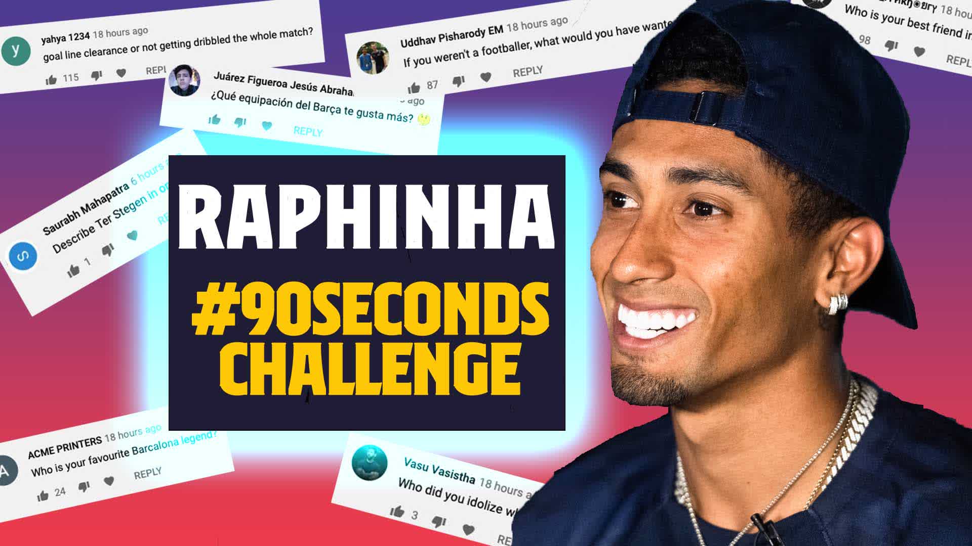 FC Barcelona on Twitter: "⏱ 𝟗𝟎 𝑺𝒆𝒄𝒐𝒏𝒅𝒔 𝑪𝒉𝒂𝒍𝒍𝒆𝒏𝒈𝒆 with Raphinha https