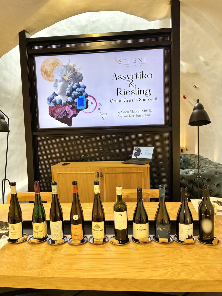 Amazing two days Selene Vedema featuring 17 producers of Santorini wines presenting app 70 wines. Full house Masterclasses among those the intriguing ‘Assyrtiko &amp; Riesling’ with the wonderful <a href="/caromaurer/">Caro Maurer MW</a>.  Honoured to have <a href="/JancisRobinson/">Jancis Robinson</a> as our special guest. 🙏