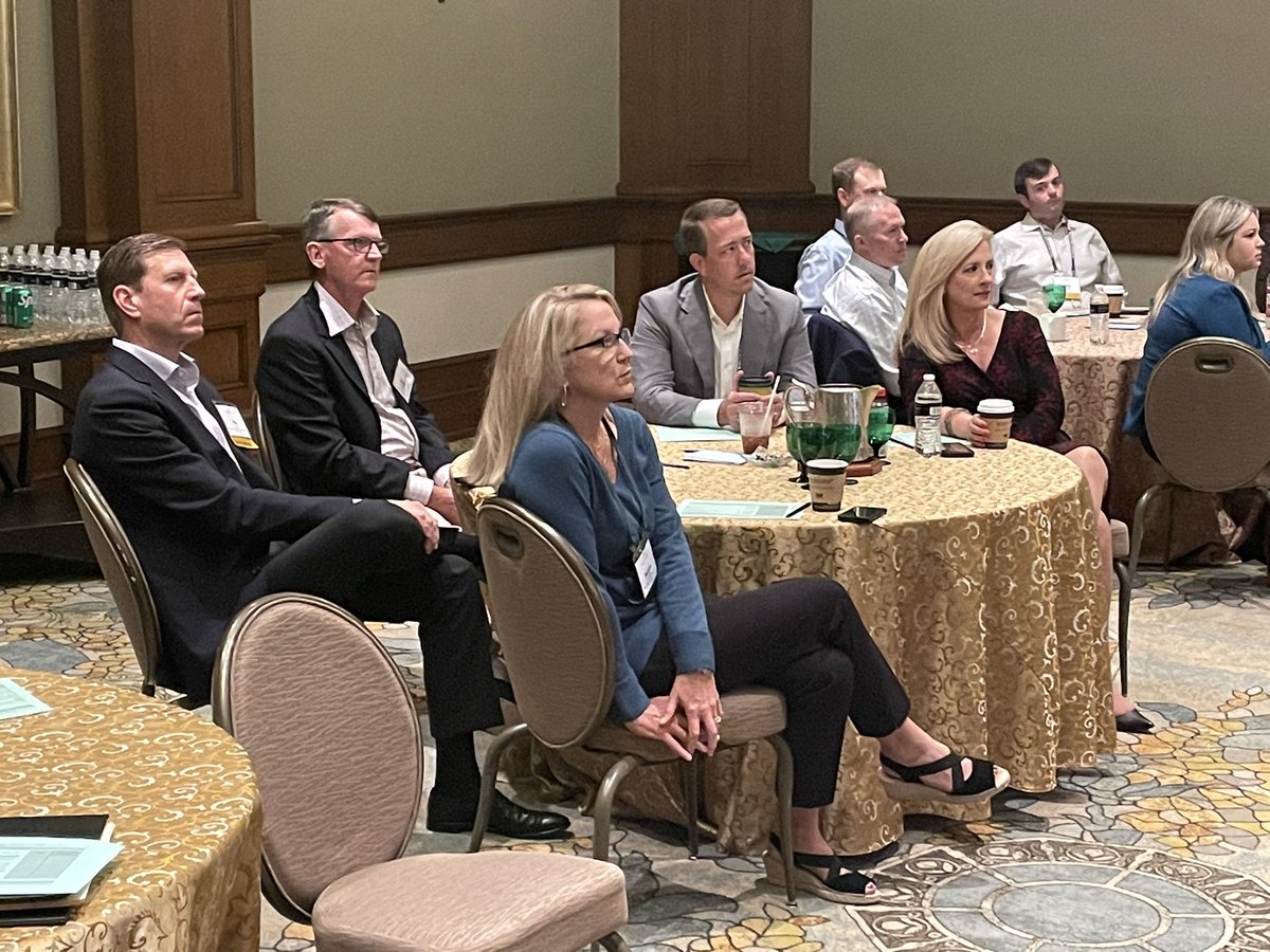 GABankers's tweet photo. Member bank accountants up and at em early at their annual conference this morning. Doug Mims @CRIcpa leads the discussion. Doug chairs our volunteer board of accounting pros serving banks. https://t.co/7eRT8Wuznq
