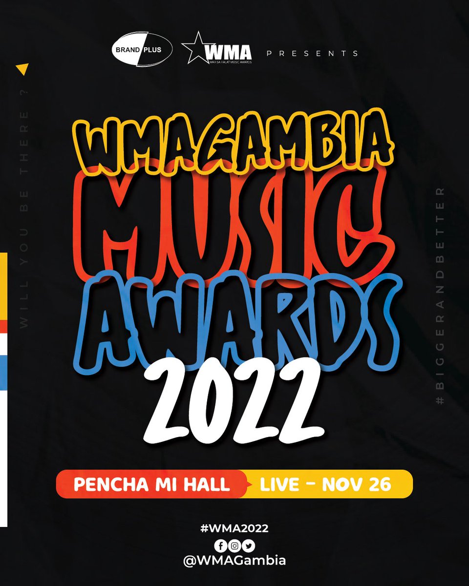 brandplus220's tweet photo. And the wind of the excitement of the biggest night in Entertainment is blowing... 

Countdown says we are exactly two months away, brace yourselves!!!

More Info coming, so stay connected to @wmagambia!!! #Wma2022 #BiggerAndBetter https://t.co/ZBkCpP7Ylp