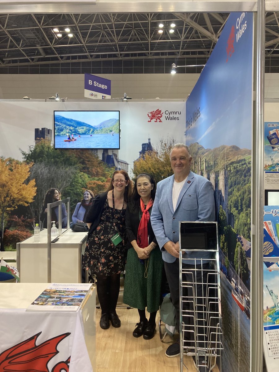 VisitWalesTrade's tweet photo. @JATATokyo Japan is over for another year. 

We hope you enjoyed learning more about Wales. 
🏴󠁧󠁢󠁷󠁬󠁳󠁿
Diolch / Thank You 
#Wales #Japan #TourismExpoJapan22 https://t.co/sbNu3l1oLy