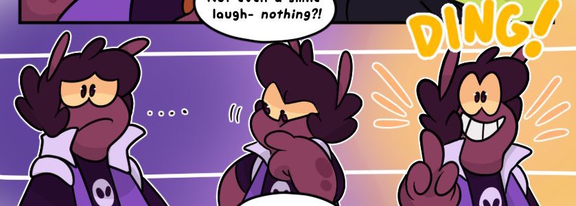 This was one of my favorite parts to draw, characters audibly saying "ding" when they get an idea is so cute/funny to me 