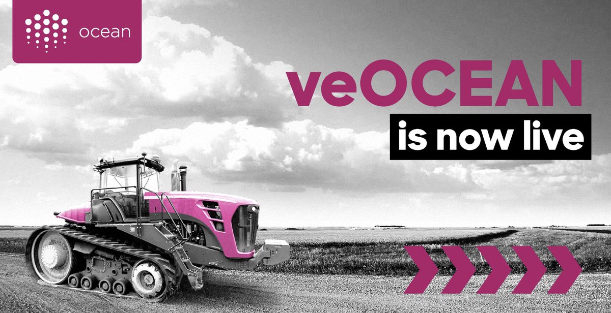 oceanprotocolJP's tweet photo. 📣 @oceanprotocol のVEトークンveOCEANがローンチ
$OCEAN をロックしてveOCEANを獲得すると、デフォルトで毎週の報酬の獲得、データのキュレート、ガバナンス参加が可能になります。
ロック期間が長いほど(最長4年)多くのveOCEANを獲得できます。
#ewb3 #データ #機械学習 #AI #ブロックチェーン https://t.co/mGoHVa7uuW