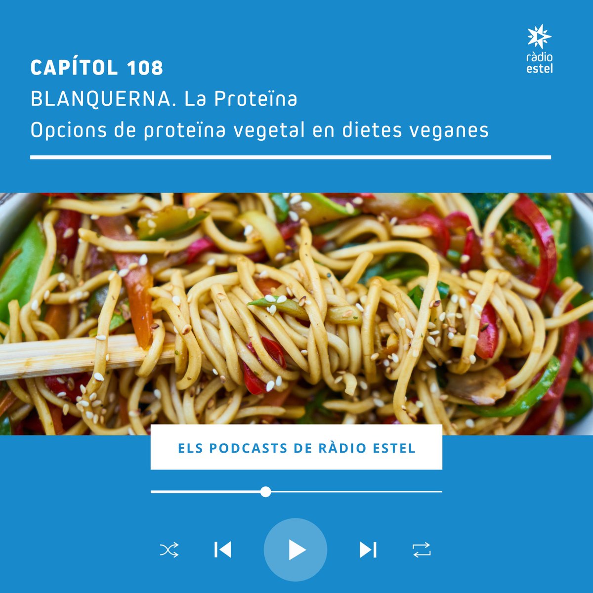 PODCAST 🎙️ La Proteïna | 'En una dieta vegana no hi ha vitamina B-12 i s'ha de complementar.' 👤 @EulliaV, doctora en Nutrició Humana de @BlanquernaFCS, ens explica com compensar els dèficits en una dieta vegana. 👇🏻 ▶️ Escolta-ho aquí: radioestel.cat/podcasts/blanq…