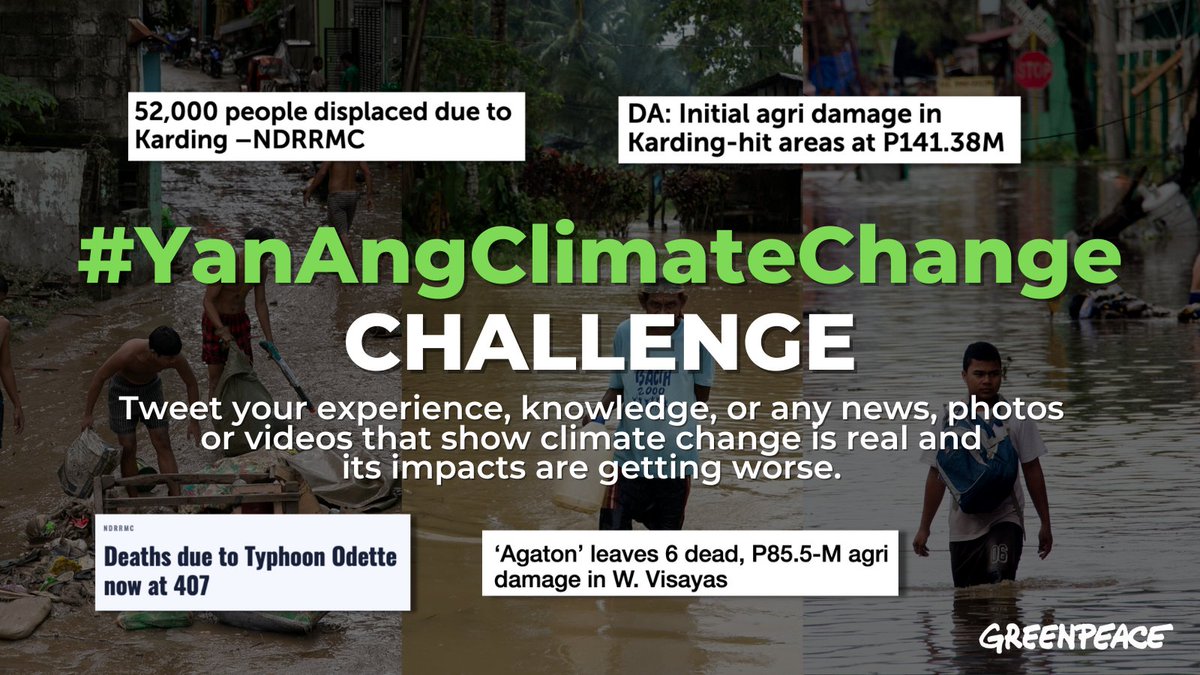 gpph's tweet photo. "Trend" daw ang climate change? E 'di ipa-trend natin!

Tweet your climate change stories, photos, trivia, #KardingPH news, or vlogs (𝒘𝒊𝒏𝒌 𝒘𝒊𝒏𝒌) using the hashtag, #YanAngClimateChange! https://t.co/Mh0qUW0MZT