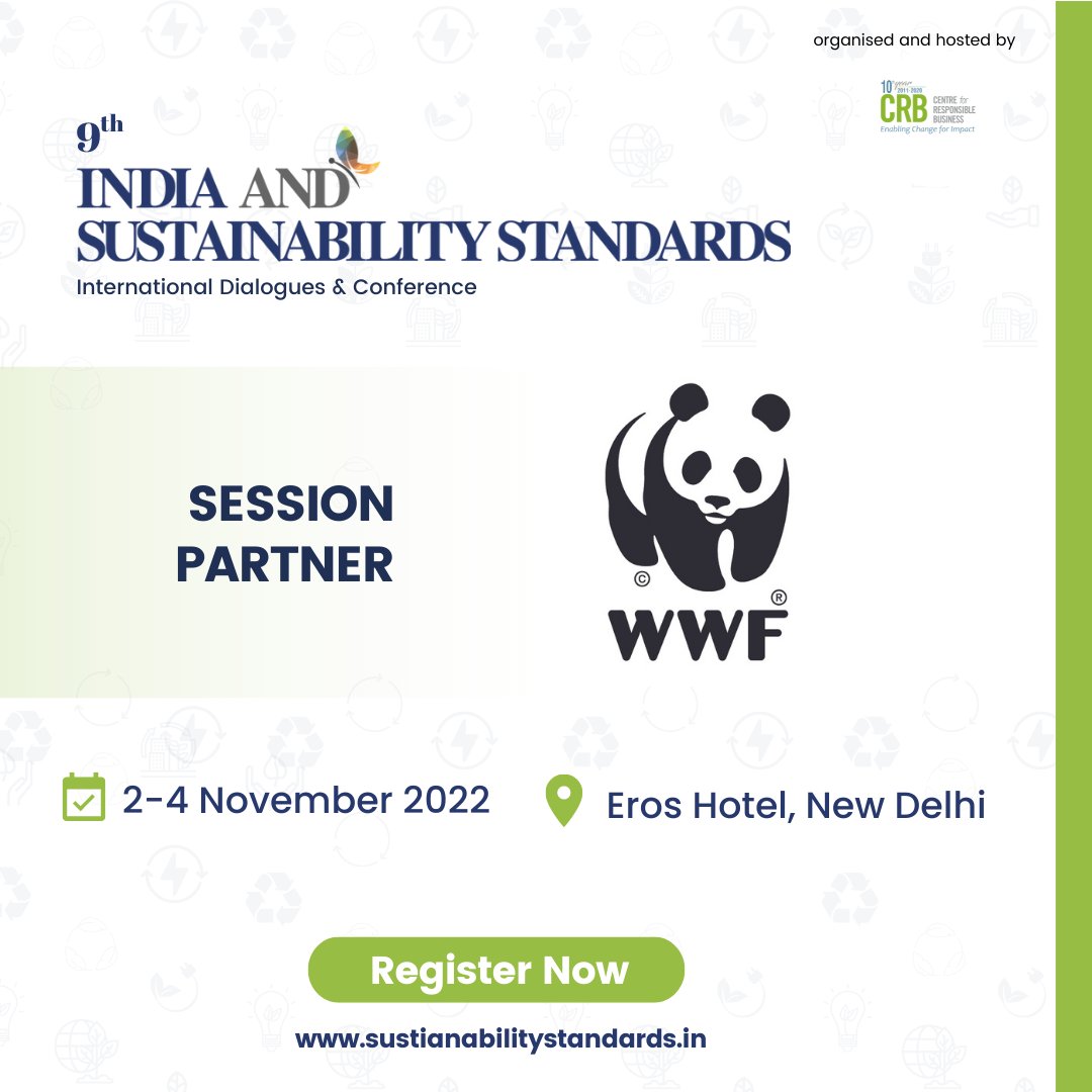 Centre4RespBiz's tweet photo. We are thrilled to announce that @WWFINDIA will be joining us as #sessionpartner for #CRBISS2022
Register Today: https://t.co/rrB04aKxL2
#sustainability #conference #CRBISS2022 #SustainabilityConference #SustainabilityEvent #CRB #SDGs #SustainableDevelopment https://t.co/ebk4cqbnoD