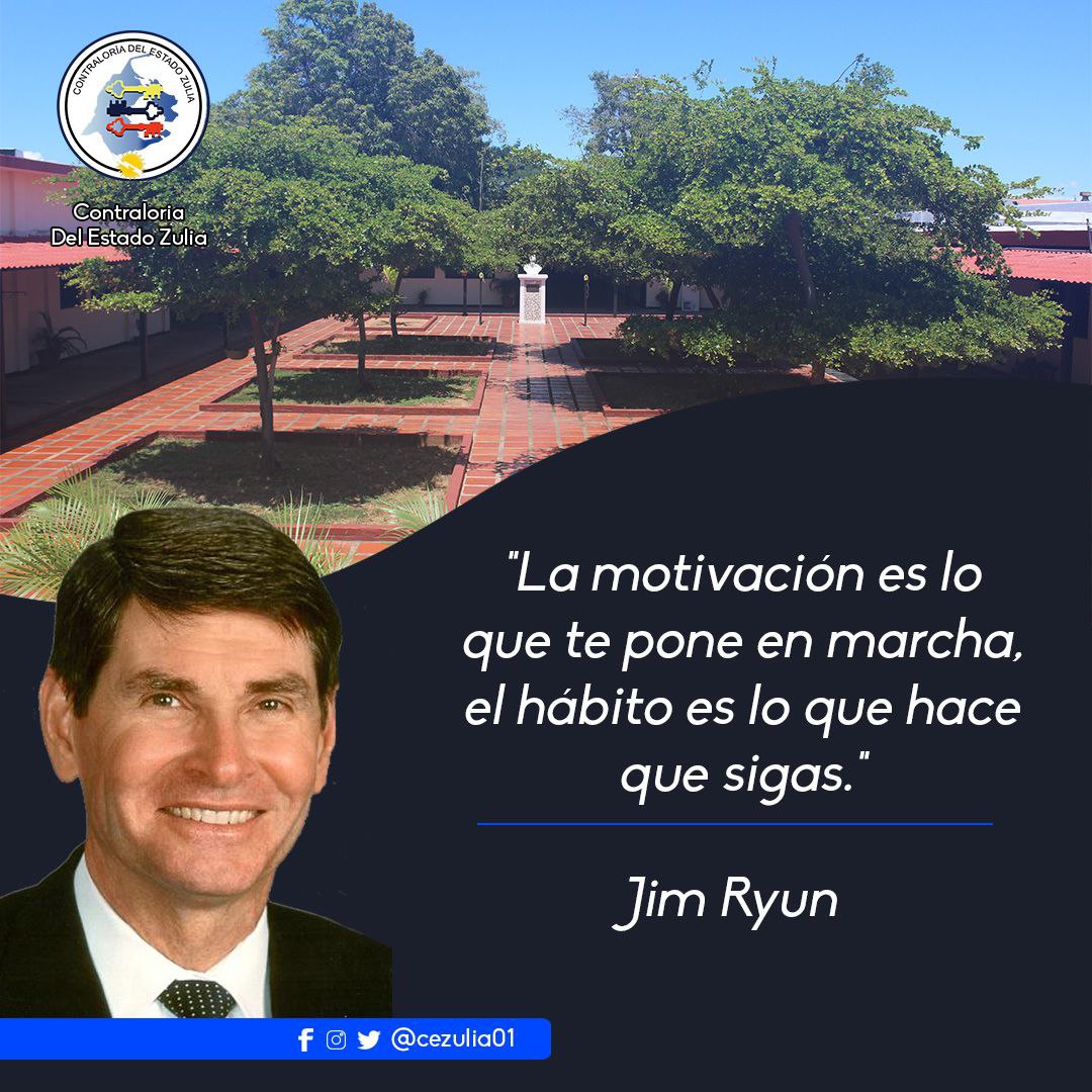 CEZulia01's tweet photo. Iniciamos con nuestra #FraseDeLaSemanaCez con el consejo del exatleta Jim Ryun, conocido mundialmente por mantener el récord mundial en la carrera de una milla 🏃🏻. 

¡Feliz inicio de semana! 💙

@cezulia01 @cgrvenezuela  #CGR #SNCF #CEZULIA #ESTADO #FraseDeLaSemana https://t.co/qELRNA8uJW