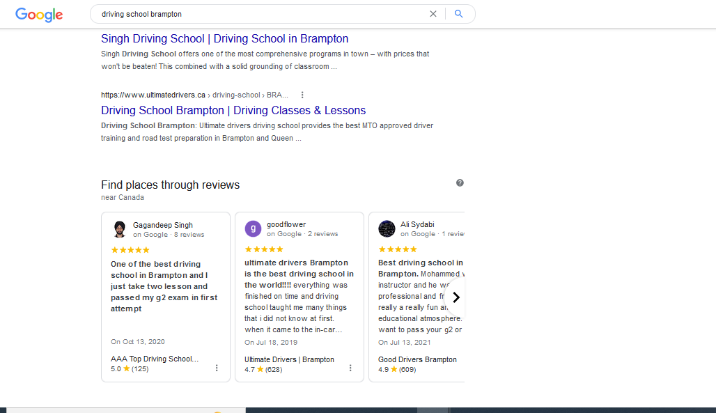 Google is showing “Find places through reviews” in SERP. Google Reviews in the carousel

#Google #Reviews