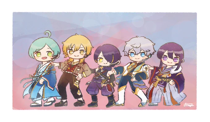 #リプ来たあんスタのMVのスクショを自分の絵柄で再現する お待たせいたしましたその1! 