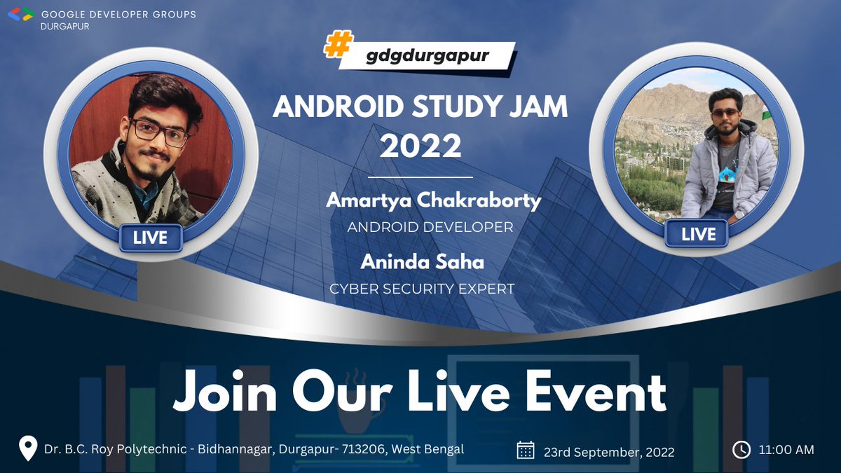 gdgdurgapur's tweet image. Our speakers 🔊 #gdgdurgapur #androidstudyjams2022 #techtalk #indianevents