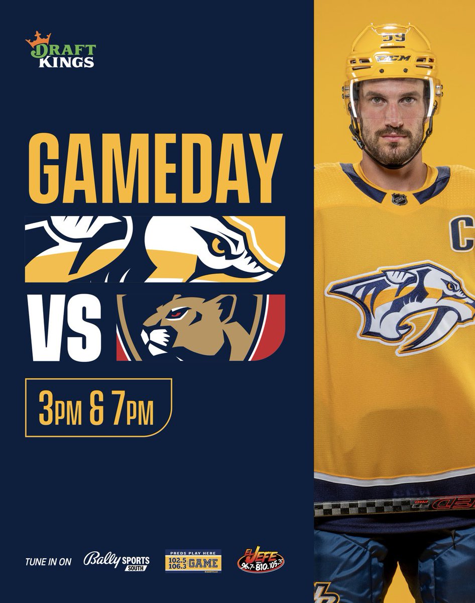PredsNHL's tweet image. WE PLAY HOCKEY TODAY (twice)