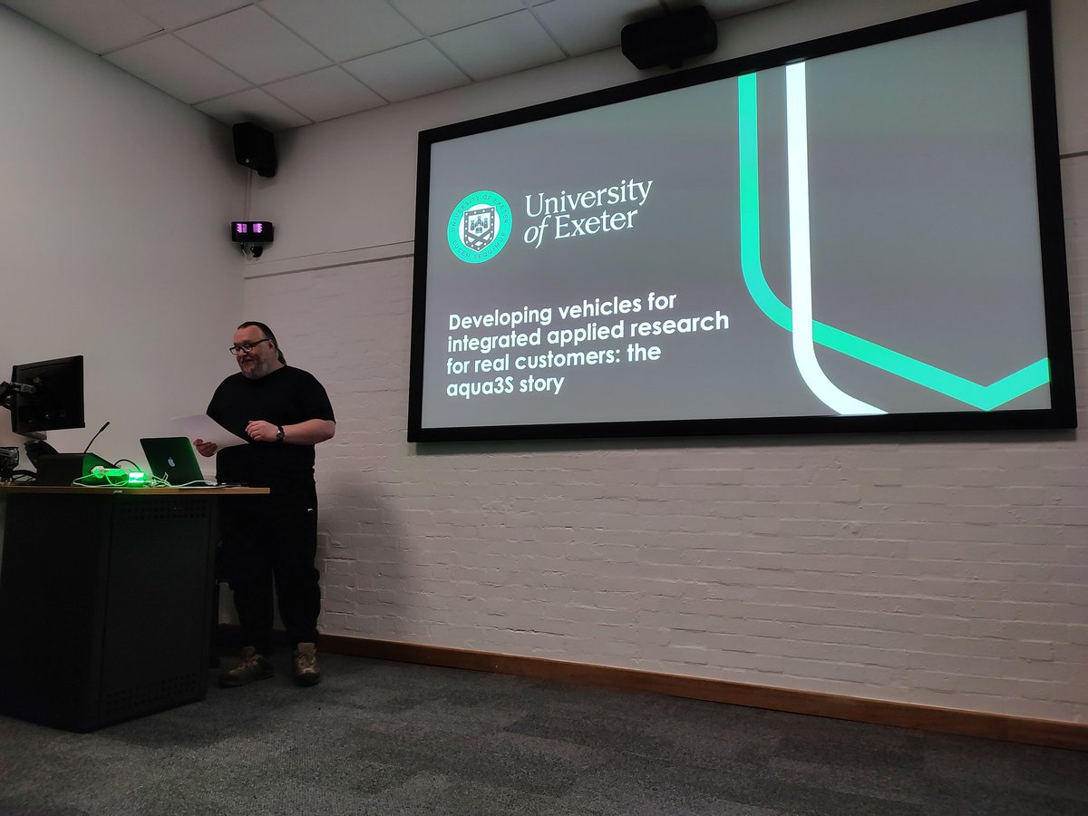 <a href="/Water_UofExeter/">Centre for Water Systems</a> #CWSseminar is returning as #inperson event that <a href="/gazcredible/">Gareth Lewis</a> is talking about <a href="/aqua3seu/">aqua3S</a> platform for visualising #waterdata