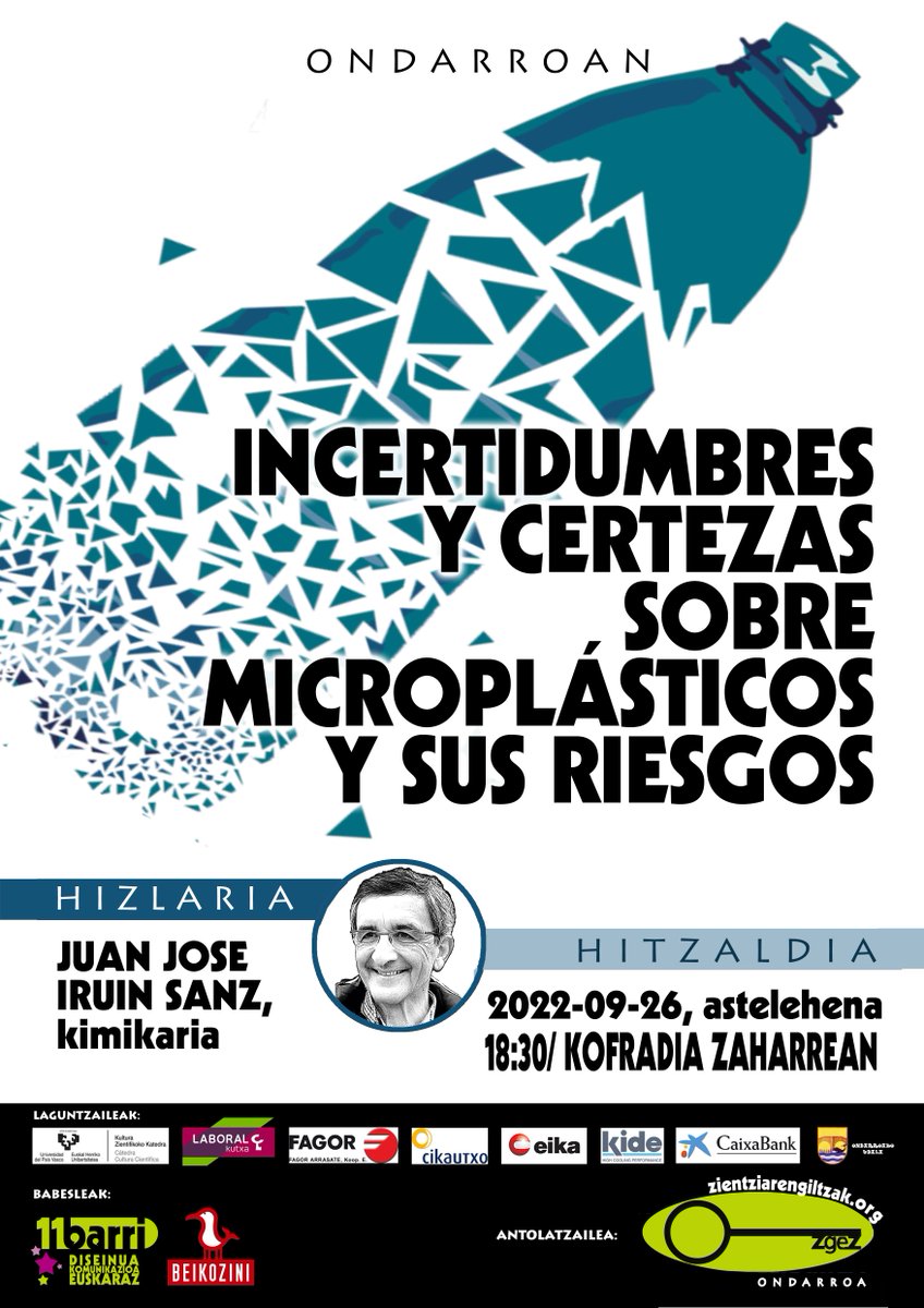 11barri's tweet photo. 🧠Ondarroako Zientziaren Giltzak Elkarteak ikasturteko lehen hitzaldia eskainiko du gaur Juan Jose Iruin Sanz kimikariagaz. 

ℹ️ #11barri -ren kartelean dator informazioa. 

@ZientziaGiltzak  @Zientzia @LABORALkutxa @FagorTaldea  @caixabank @UdalBarriak @beikozini @LeakoHitza https://t.co/7QAATMZuIg