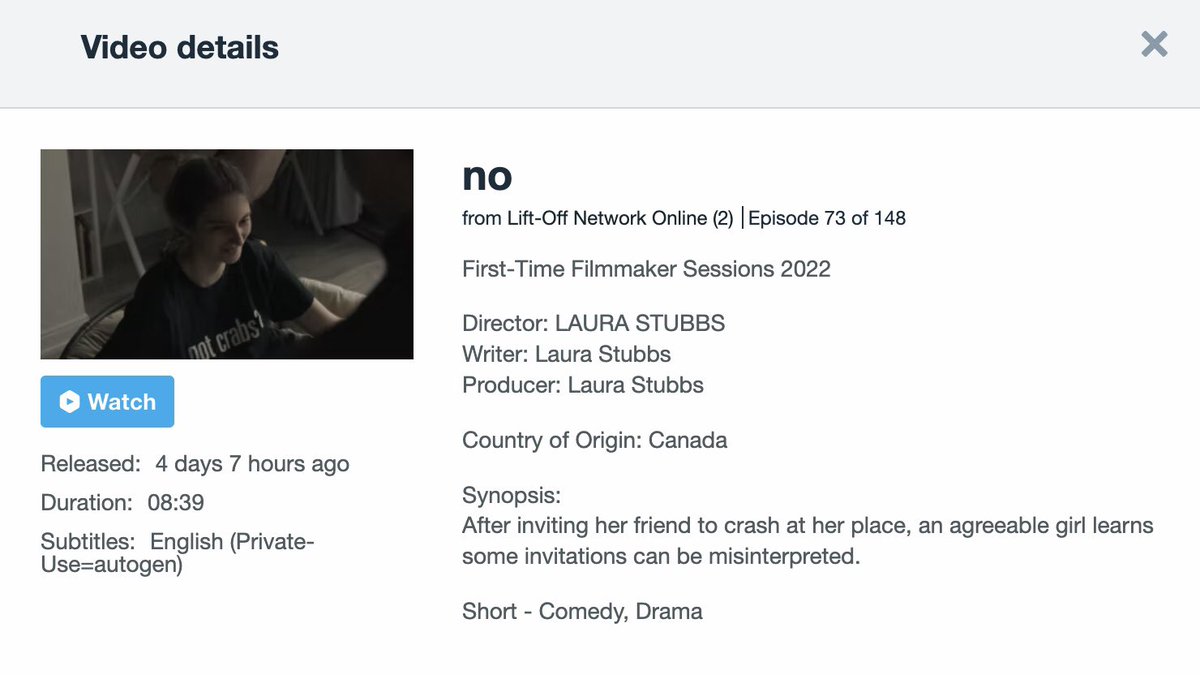 LauraStubbs22's tweet photo. My short film no is apart of #FirstTimeFilmmakerSessionsOctober ! Programme 4 - Episode 73. You can check it out here:

https://t.co/5daZrWPIow https://t.co/LMgmKeZ3YM