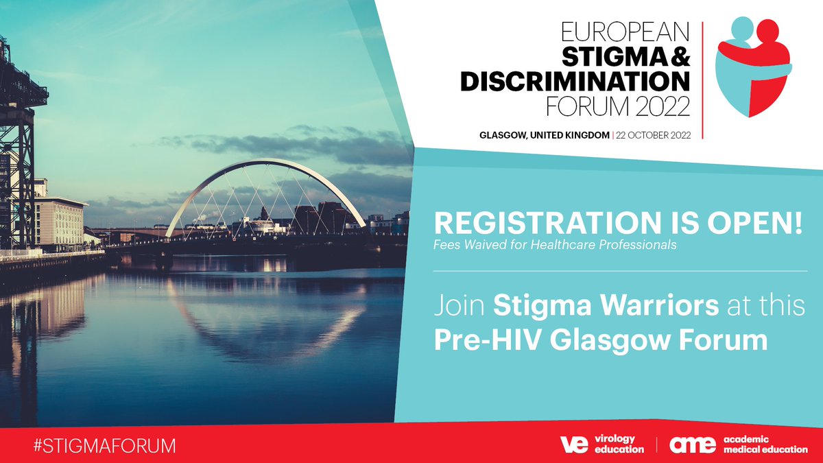 Academic_MedEdu's tweet photo. 📢The #STIGMAFORUM is coming to #HIVGlasgow!
Explore regional aspects of #stigma, language, #statusneutral approach, &amp; #Uequals# at this hybrid pre-#HIV #Glasgow meeting on 22 October.

Sign-Up >>https://t.co/vlM6rRfQ3Y

#LanguageMatters #FactsNotFear #ScienceNotStigma #EndStigma https://t.co/wgo7Tl7nk6