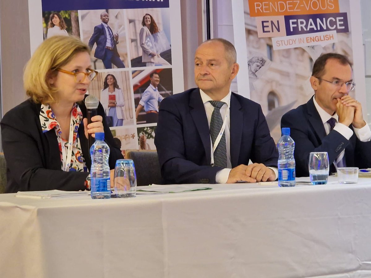 📈🌍"La mobilité des étudiants africains vers la France progresse avec constance : avec 40% de hausse, c'est même la zone qui affiche la plus forte progression depuis 5 ans" Donatienne Hissard, DG de Campus France, en ouverture du séminaire attractivité Afrique 🇿🇦