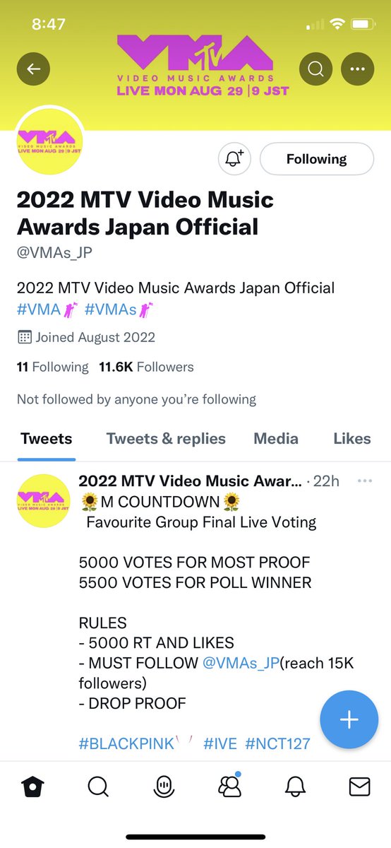 @VMAs_JP @BecausesheisLIS #BLACKPINK 
Proof: