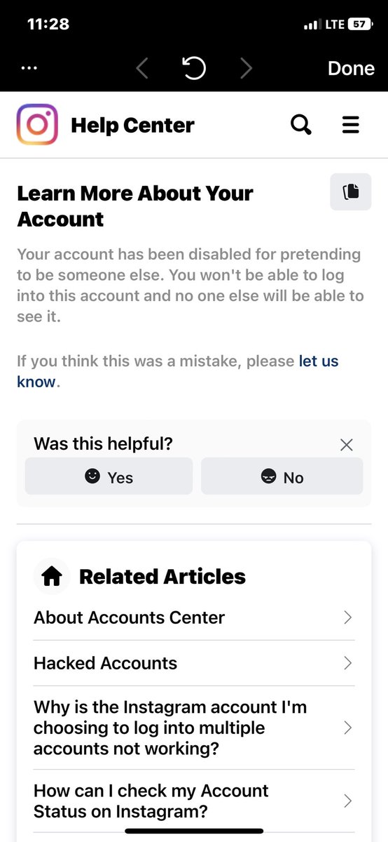 rsscdn76's tweet photo. @instagram you've shut down my account claiming I'm pretending to be someone else. This isn't accurate.  I can't even send message due to an error that keeps popping up.  HELP! https://t.co/3gJr4I39b3
