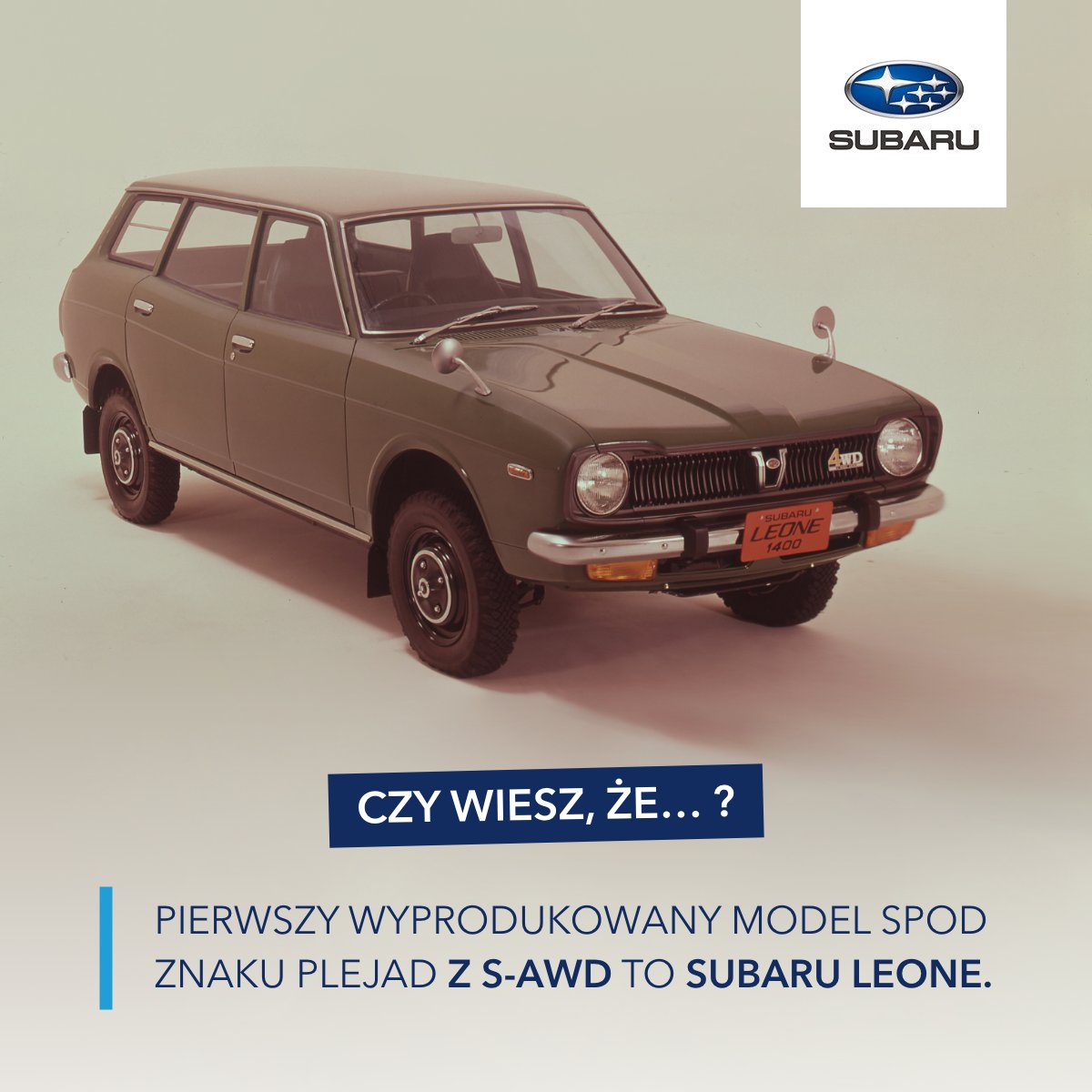 SubaruPolska's tweet photo. Leone był pierwszym masowo produkowanym modelem Subaru z napędem na cztery koła.
Przeczytajcie o historii i funkcjonalności S-AWD: https://t.co/eY7iJgurUT
#SubaruLerone #Subaru #SAWD https://t.co/CkEz04eO0t