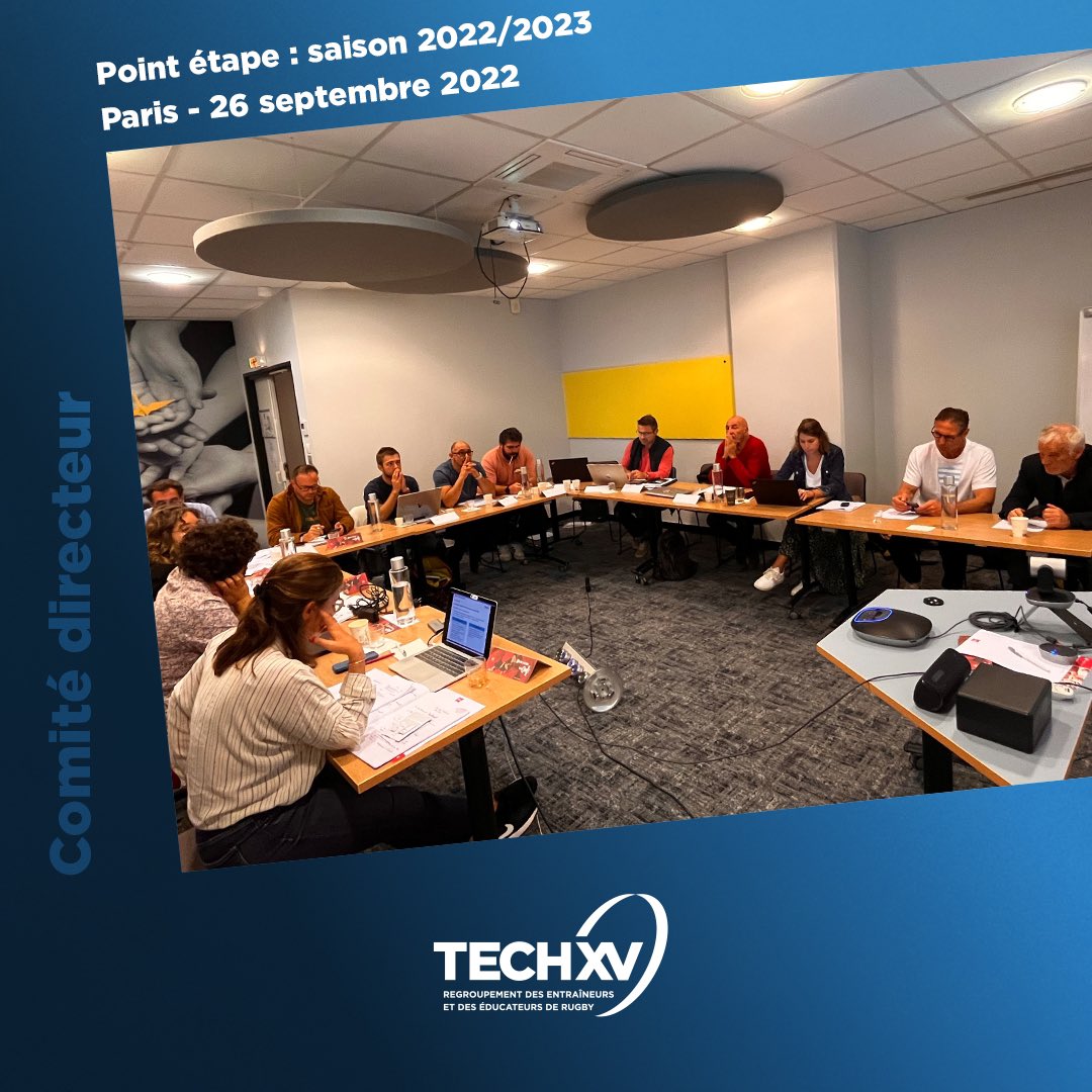 Le comité directeur s’est réuni aujourd’hui à Paris. 🙌

La tournée des clubs, les adhésions, la formation des #entraineurs, le plan stratégique 2021/2024 de TECH XV ont été les principaux sujets de discussions. 🗣️

 C’est toujours un plaisir de se retrouver pendant 2 jours ! 😍