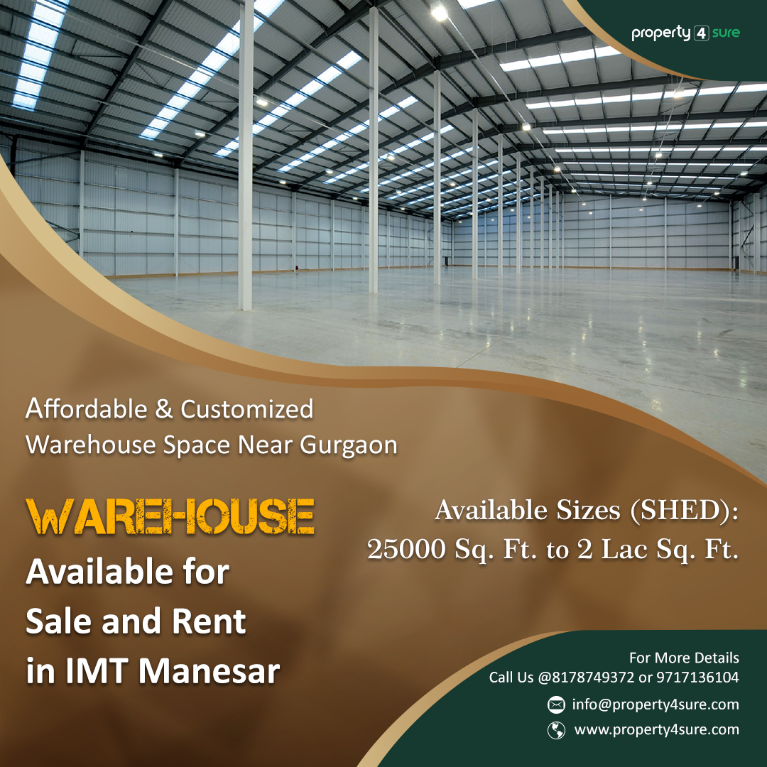 Property4Sure's tweet photo. Warehouse Space For Sale &amp; Rent in IMT Manesar.  Industrial Shed with 25,000 to 2,00,000 sq. ft. space for Factories &amp; Warehouses. Available for Lease / Sale. Get the Best Deals @8178749372 or @8802291111
Visit: https://t.co/zZxeghR2Pe

#IMTManesar #manesar #industriallandforrent https://t.co/ca84qVu145