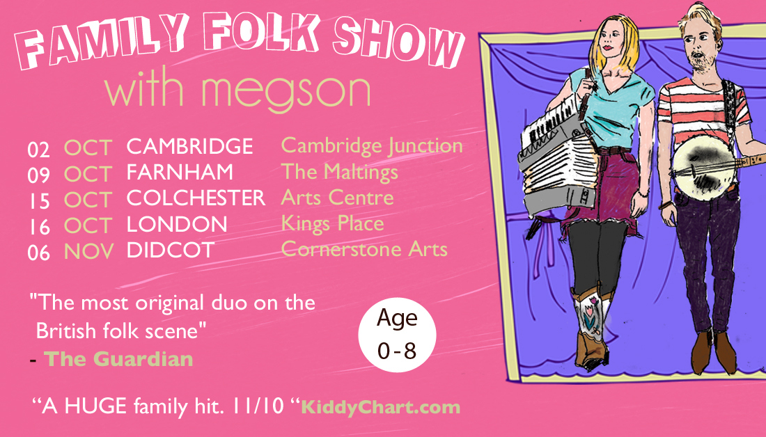 FamilyFolkShow's tweet photo. The MEGSON Family Folk Show tour starts this weekend💥

Get ready to sing, dance and join in with the folky family fun 🪕

Perfect for 0-8 Years 😍 

Grab your tickets now👇
https://t.co/X0xYGIZNLW https://t.co/9etc2MVrQF