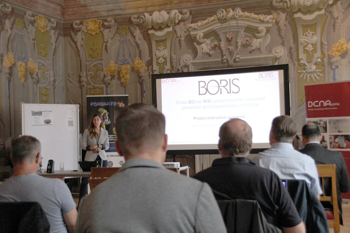 DCNAustria's tweet photo. After our highly productive workshop last week we're proud to show you some other events at which we presented #BORIS to a broader audience - for example at Natech conference in the course of the #FORMATEX23 project.
#naturalhazards #EUproject #floodrisk #seismicrisk #multirisk https://t.co/SsawrpgW2o