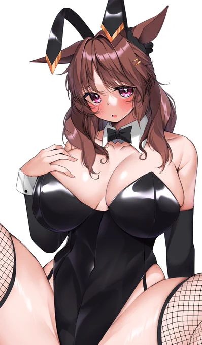 #ウマ娘#ライトハロー skebで描きましたバニーガールなライトハローさんです 