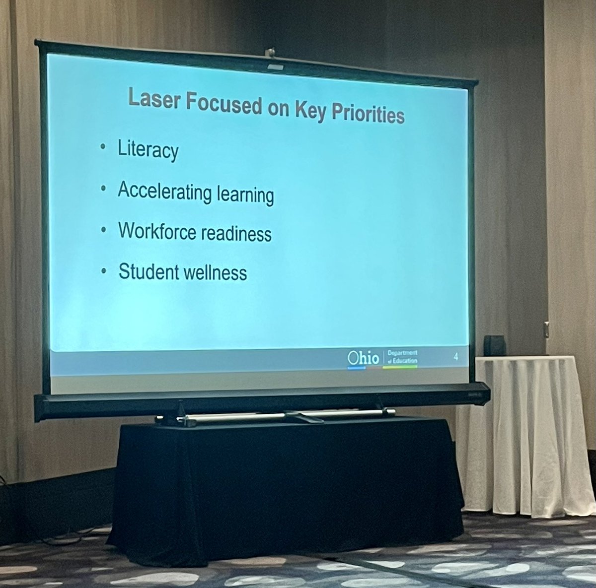 oesca's tweet photo. @OHEducation State Superintendent of Public Instruction @OHEducationSupt Siddens kickoffs #connectcollaborate2022 focusing on partnerships to advance key priorities #ServiceIsOurPurpose https://t.co/nETzYvjmEQ