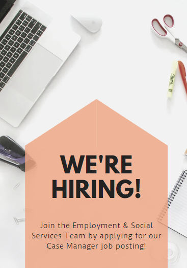CKEandSS's tweet photo. Don't miss out on this opportunity!

Join the Employment and Social Services Team by applying today for our Case Managers positions.  Posting closes this Wednesday, September 28, 2022. 

To learn more about this opportunity and apply, visit: https://t.co/U28v3uOOnc https://t.co/BM2mGTjVqj
