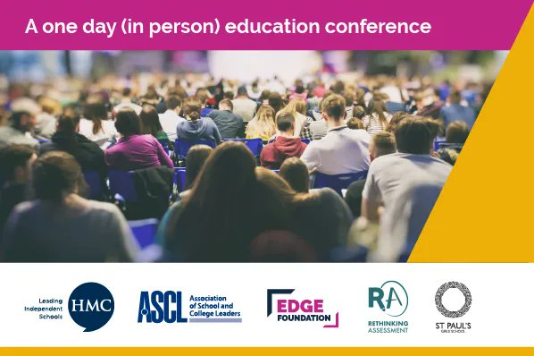 Join us in January for a groundbreaking conference where we will hear from leading educationalists, thought leaders and panellists about their vision for the future of assessment. Book your place now👇 buff.ly/3r2P7AA @RethinkAssessmt @SPGSMain @ASCL_UK @HMC_Org