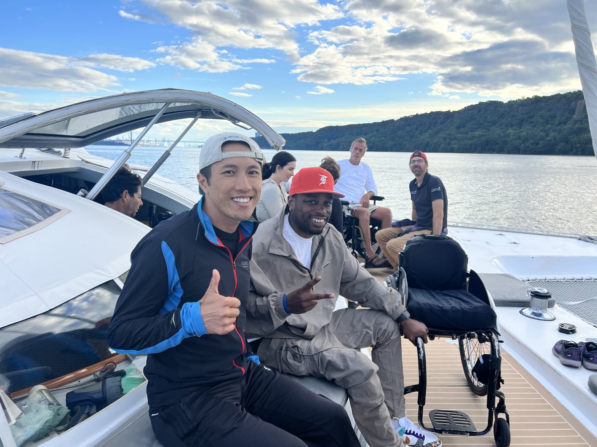 MountSinaiSCI's tweet photo. #MountSinaiSCI had a chance to sail on “Impossible Dream”, a fully accessible catamaran. Whether you are ambulatory or require the use of a wheelchair everybody was able to participate!  Thank You Sailing @CatamaranDream for the wonderful experience!  #AdaptiveSailing https://t.co/lhe3LoQLIp