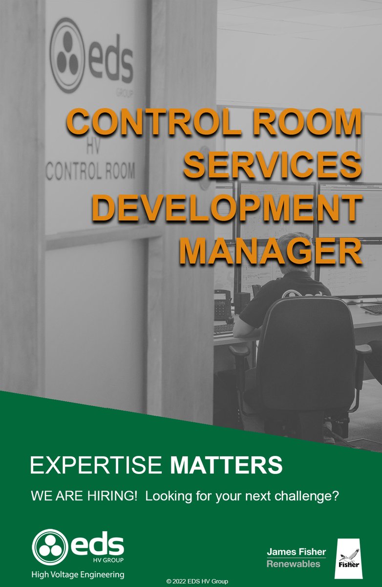 We are looking for a Control Room Services Development Manager, to oversee operations in the control centre and be the interface between other operational management and delivery functions within the Asset Management Division. To apply, click here - bit.ly/3r9yIu8

#Jobs