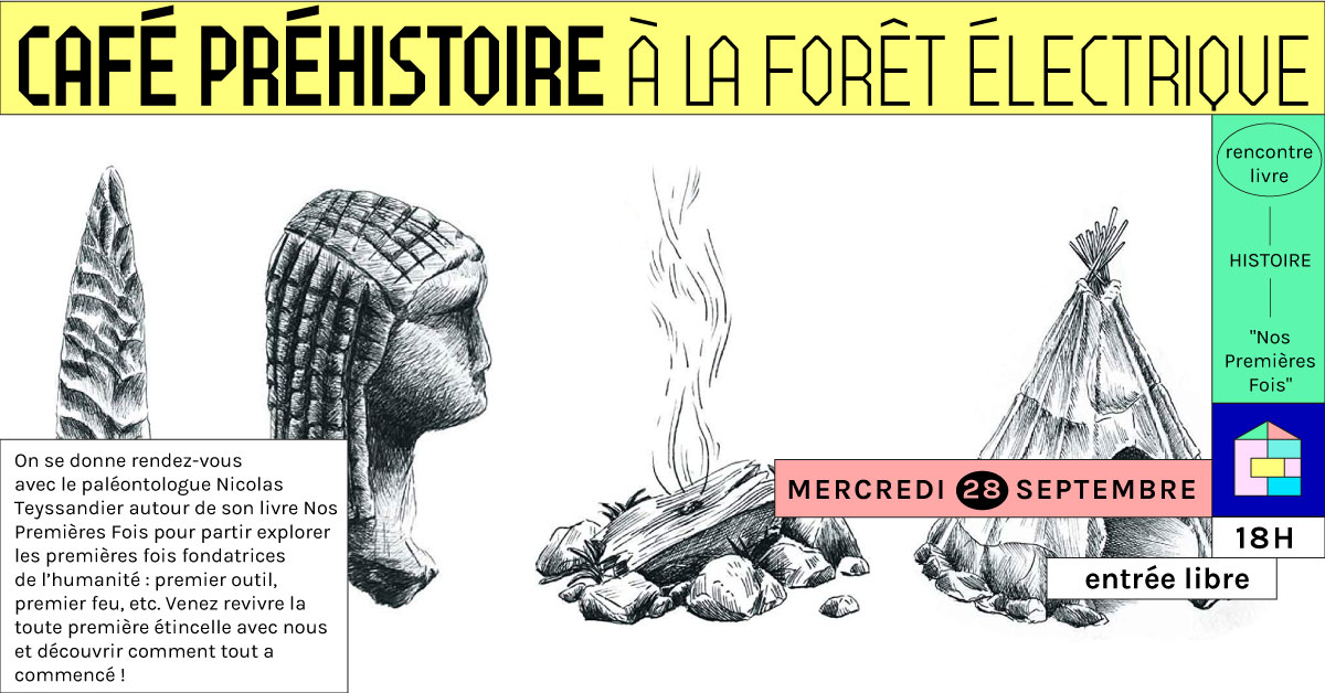 ⚠️ RDV ce mercredi à 18h dans notre café avec le paléontologue <a href="/teyssand31/">Nicolas Teyssandier</a> autour de son livre Nos Premières Fois pour partir explorer les premières fois de l’humanité : premier outil, premier feu..🔥 Venez revivre la toute première étincelle et découvrir comment tout a commencé!