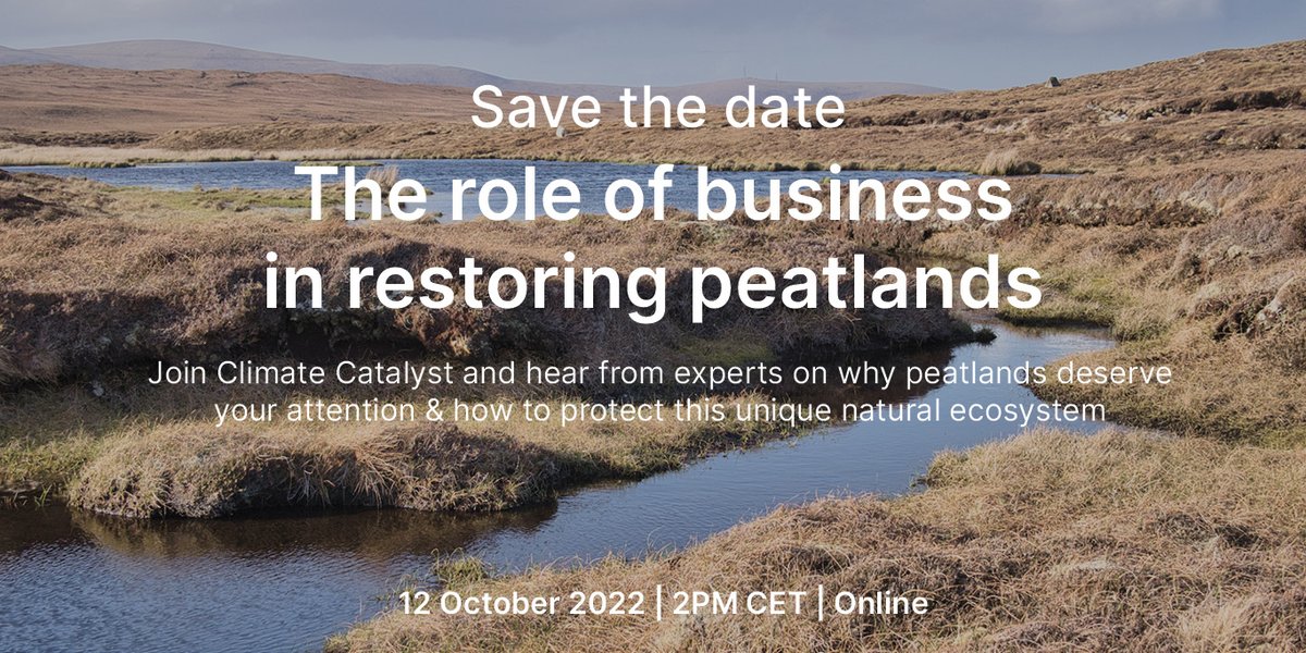 Peatlands are one of the largest stores of carbon in the world - but right now they contribute around 5% to global emissions. 

Learn more on why peatlands are important to your business &amp; how you can help protect this unique ecosystem

Register today bit.ly/3etJpon