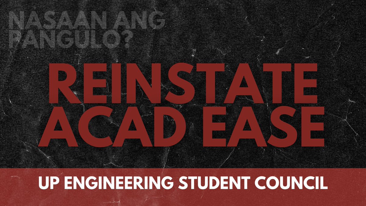 GEreps's tweet photo. Ang GE Representatives ay nakikiisa sa pagpapanawagan ng suspensyon ng klase at sapat na ayuda para sa mga biktima ng kalamidad! Singilin ang kriminal na kapabayaan ni Marcos! 

Ngayong nangangailangan ang sambayanan, #NasaanAngPangulo?

#NoStudentLeftBehind
#MarcosPalpak https://t.co/hCxT9xowJM