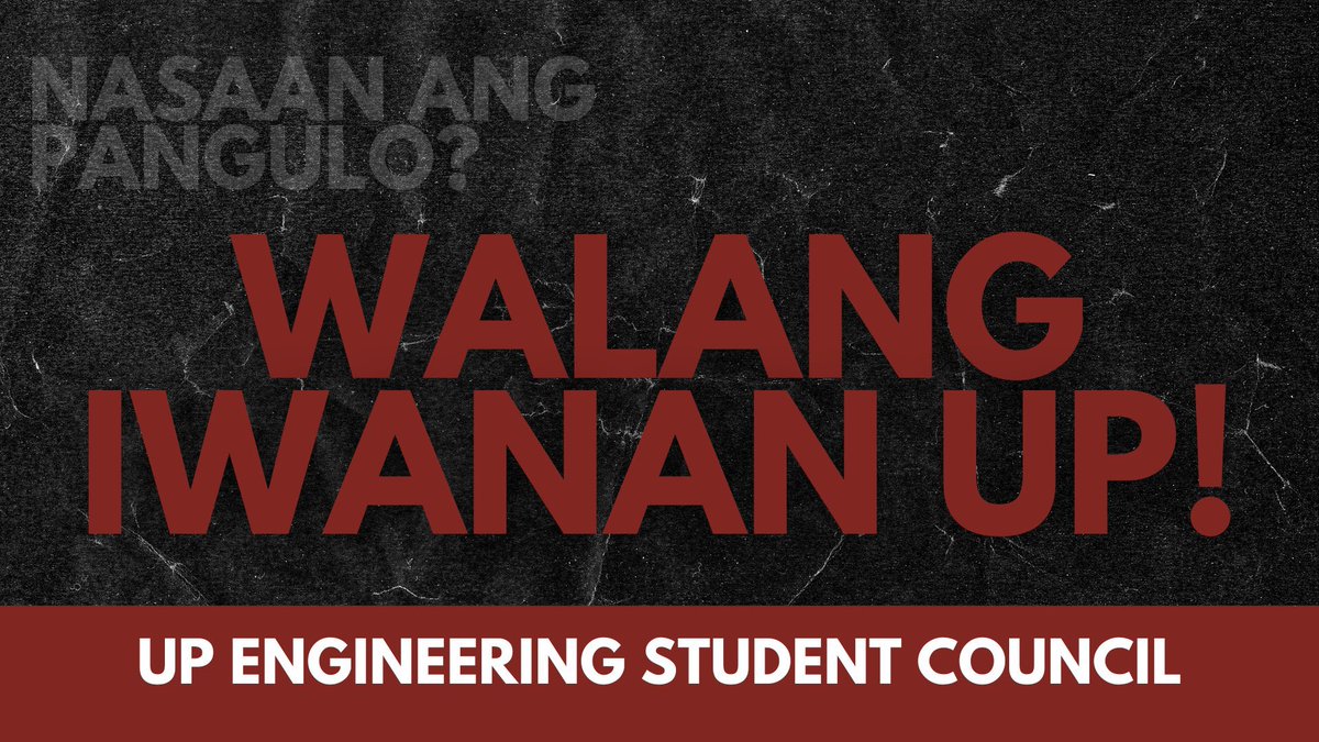 GEreps's tweet photo. Ang GE Representatives ay nakikiisa sa pagpapanawagan ng suspensyon ng klase at sapat na ayuda para sa mga biktima ng kalamidad! Singilin ang kriminal na kapabayaan ni Marcos! 

Ngayong nangangailangan ang sambayanan, #NasaanAngPangulo?

#NoStudentLeftBehind
#MarcosPalpak https://t.co/hCxT9xowJM